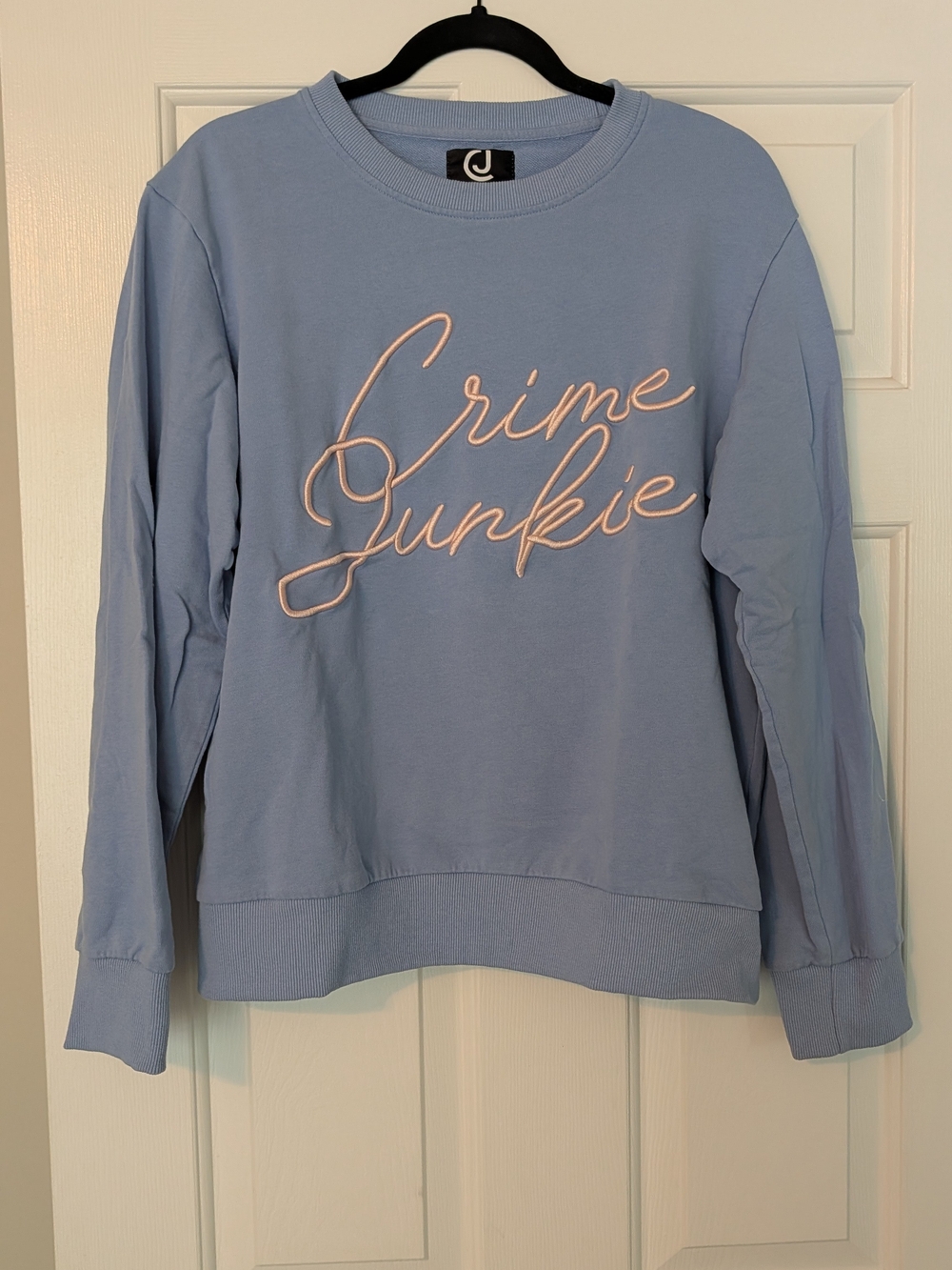 Crime Junkie Light Blue Crewneck Sweatshirt - Women's Top